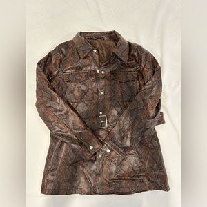 Snake skin belted jacket - Superdown